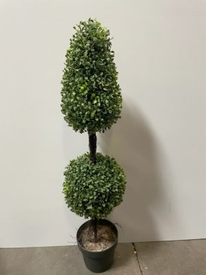 Boxwood Cone and Ball Topiary Tree 36"