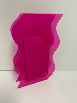 Acrylic Hot Pink Vase 10"