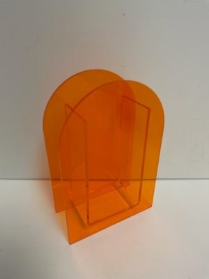 Acrylic Orange Vase 7"
