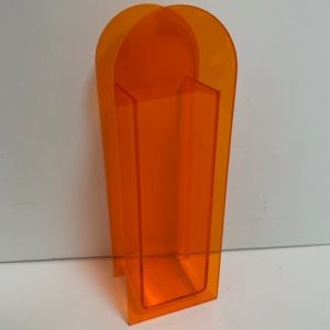 Acrylic Orange Vase 9"
