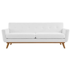 White Engage Fabric Sofa