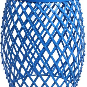 Blue Geometric Accent Table
