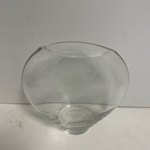 Clear Glass Fish Eye Vase 6.5"