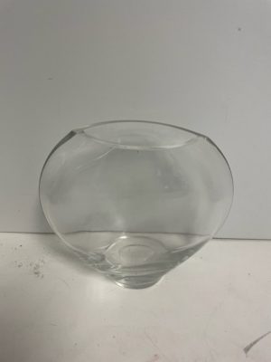 Clear Glass Fish Eye Vase 6.5"