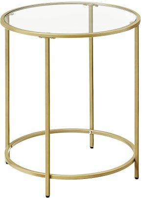 Gold Round Accent Table