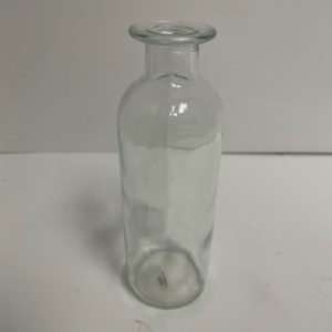 Apothecary Bottle Clear Glass Bud Vase 6"x 2"