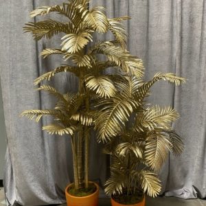 Gold Artificial Palm Tree Duo 6'