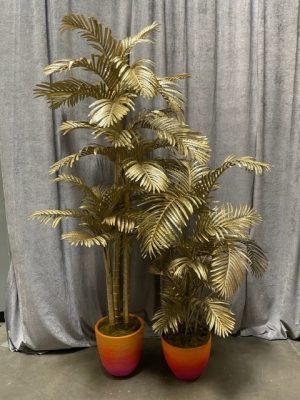 Gold Artificial Palm Tree Duo 6'