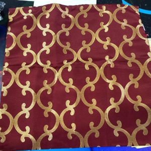 Burgundy with Gold pattern Pillow 18" x 18"