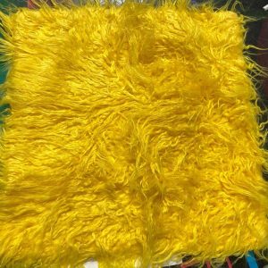 Yellow Shag Pillow 18" x 18"