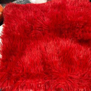 Red Fluffy Pillow 18" x 18"