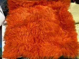 Orange Fluffy Pillow 18" x 18"