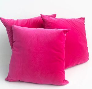 Hot Pink Velvet Pillow 18" x 18"