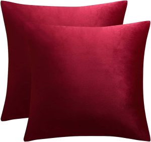 Burgundy Velvet Pillow 18" x 18"