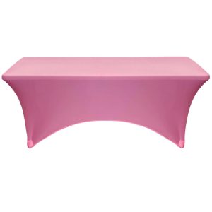 Hot Pink (Fuchsia) Spandex 6' Rectangle Table Linen