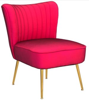 Hot Pink Velvet Accent Chair