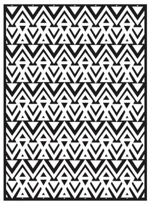 6' X 9' Black & White Geometric Area Rug