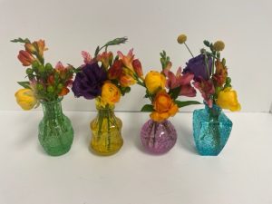 Colored Glass Bud Vase Assortment 6"