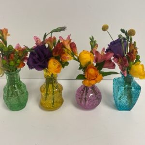 Colored Glass Bud Vase Assortment 6"