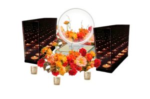 LED Acrylic Centerpiece with Infinity Vases