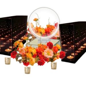 LED Acrylic Centerpiece with Infinity Vases