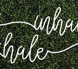 Inhale Exhale Faux Neon Sign (MEDIUM up to 18 sqft)