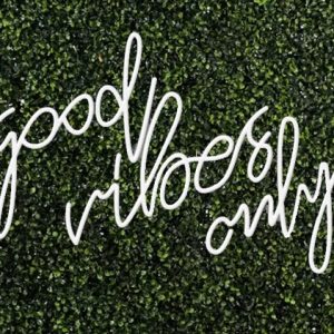 Good Vibes Faux Neon Sign (MEDIUM up to 18 sqft)