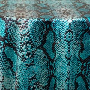 Turquoise Rattle Snake Linen 132"