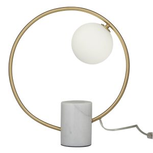 Gold Marble Round Lamp