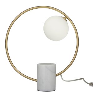 Gold Marble Round Lamp