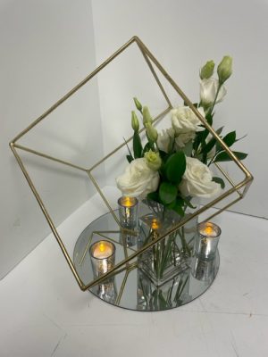 Gold Frame Centerpiece 18"