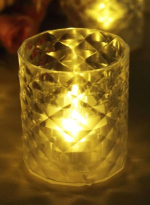 Clear Acrylic Votive Battery Operated 2.5"