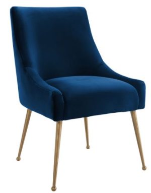 Beatrix Navy Velvet Accent/Dining Chair