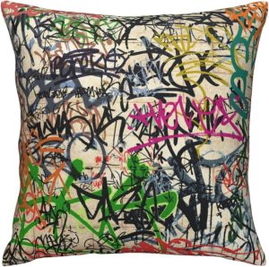 Graffiti Pillow 18" x 18"