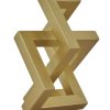 Gold Metal Abstract Sculpture 8" - Image 2