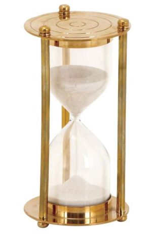 Brass Hourglass Sculpture 6"