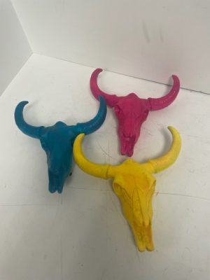 Cow Skull Colored 9"