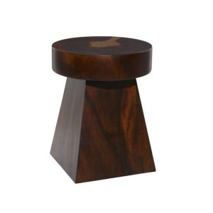 Wood Block Accent Table
