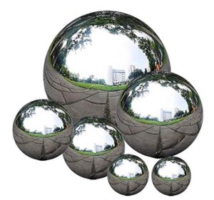 Stainless Steel Gazing Ball Set of 6