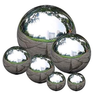 Stainless Steel Gazing Ball Set of 6