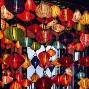 Assorted Chinese Lanterns with Lights
