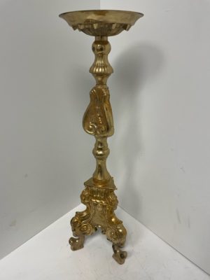 Gold Metal Candle Holder 28"