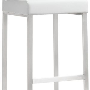 Modern Steel Barstool (White)