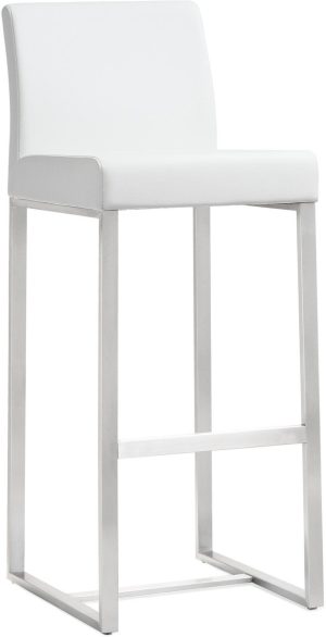 Modern Steel Barstool (White)